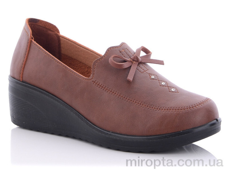 Туфлі 3089 brown р: 37-42, в упаковці: 8 пар, купити тільки гуртом - 549832