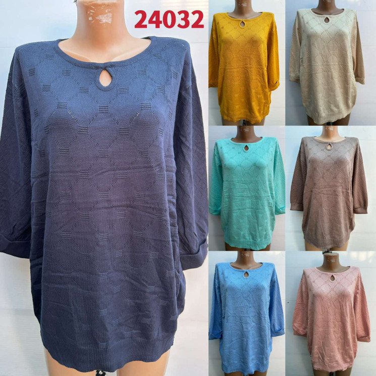 Кофта жіноча "24032" (р: 54) 7 кольорів, в упаковці 3 шт. №372249 - Natasha SE669
