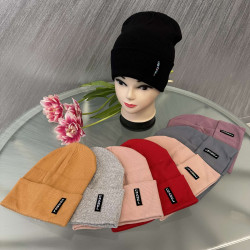 Шапка дитяча, рубчик, подвійна в'язка, м.Chanel (Р: 54-55 см), різні кольори, в упаковці 5 шт. №324295