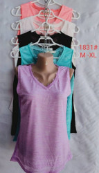 Майка жіноча, трикотаж (р. М-XL ), мікс кольорів, в упаковці 12 штук №328657