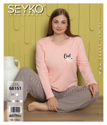 Піжама жіноча, котон, м.68151 (Р: 2XL-4XL ), в упаковці 3 штуки №320478