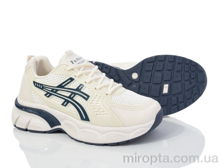 Кросівки HD42(172-37) beige-navy р: 36-41, в упаковці: 8 пар, купити тільки гуртом - 969365