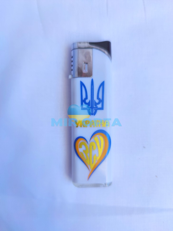 Запальничка кишенькова сувенірна патріотична ЗСУ (жовте) в серці р: 8 см оптом та в роздріб №526752 - UA SE1005
