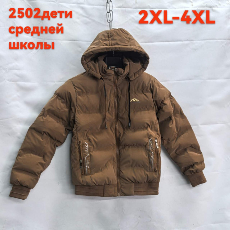 Куртка зимова дитяча, плащівка, холофайбер, м.2502 (р. 6-12 років), 4 кольори, в упаковці 4 штуки №337888 - 