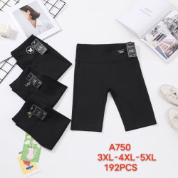 Шорти жіночі, еластик, м.750 (розмір: 3XL-5XL), мікс кольорів, в упаковці 6 штук №344589