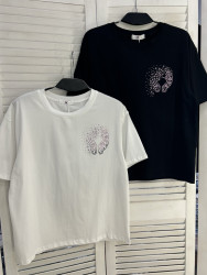 Футболка жіноча "2239" котон (р: one size) 2 кольори, в упаковці 5 шт. №385923