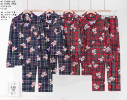 Піжама жіноча, трикотаж з начосом, м.70188 (р. М-3XL), 2 кольори, в упаковці 5 шт. №332553