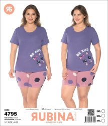 Домашній костюм жіночий, трикотаж, м.4795 (р. 2XL-4XL ), в упаковці 3 штуки №331019