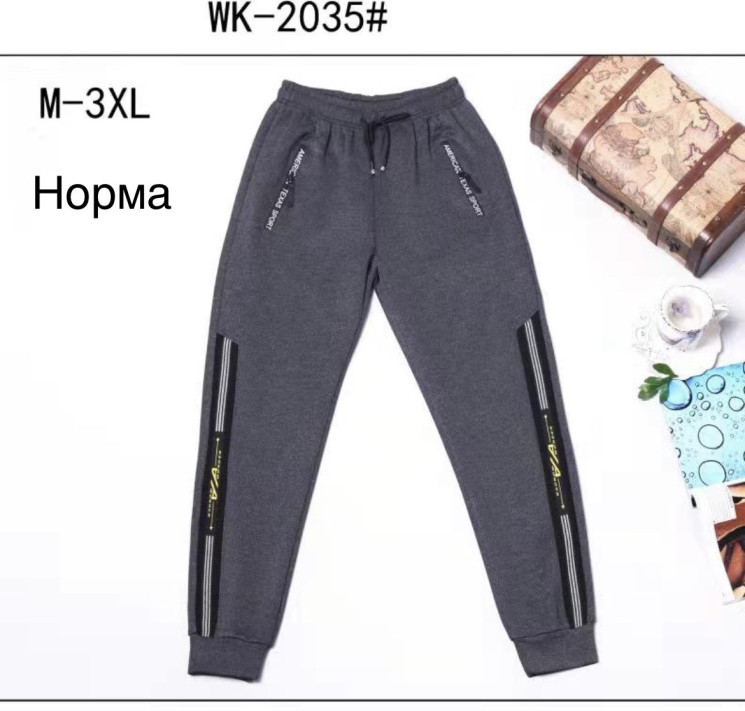 Спортивні штани (Розмір: M-3XL) чоловічі "WK-2035" в упаковці 5 штук №814415 - Edelweis GN1408
