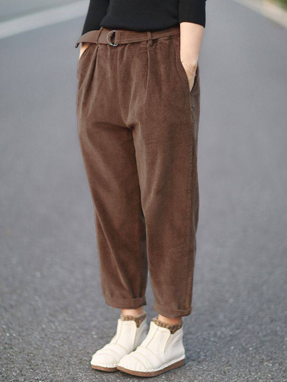 Штани жіночі baggy, вельвет на флісі м. 891 (р: 50-52, 54-56, 58-60, 62-64) №816039 - 