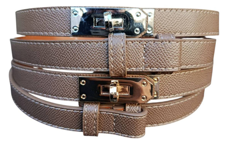 Ремінь жіночий Hermes Helly, штучна шкіра (Розмір: ширина - 20 мм, довжина - 105-120 см ), 2 кольори  №337194 - 
