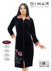 Халат жіночий, велюр на котоновій основі, м.4841 (Розмір: 2XL-5XL), в упаковці 4 штуки №320395