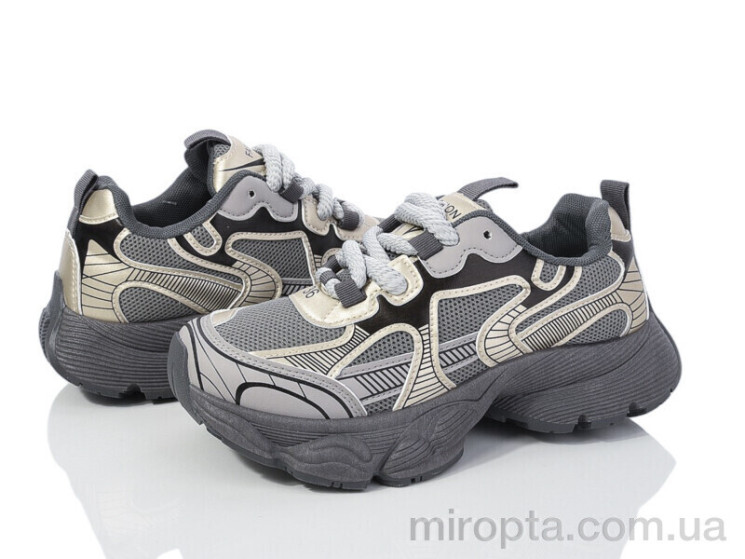 Кросівки 170-27 grey р: 36-41, в упаковці: 8 пар, купити тільки гуртом - 969366