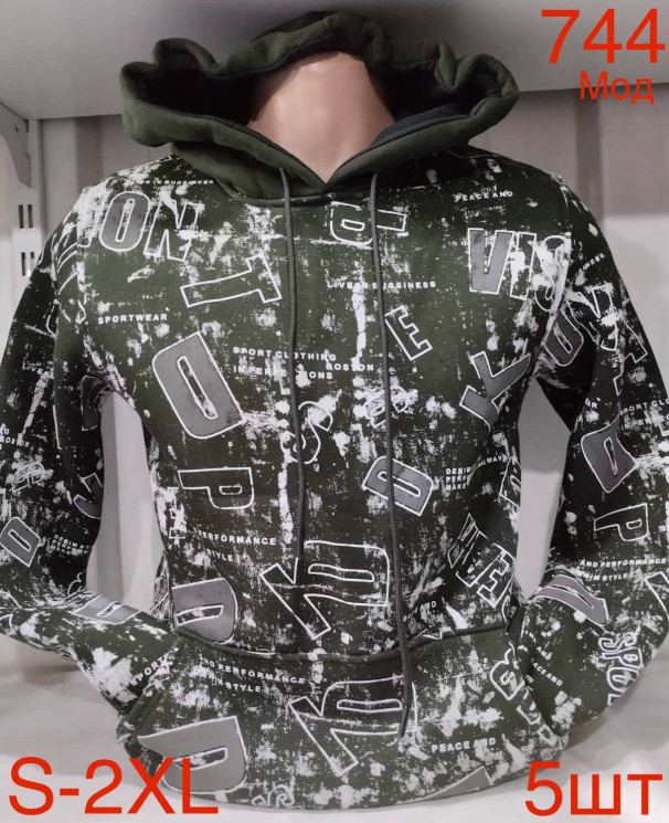 Худі чоловіча фліс м.744 (р.S-2XL) в упаковці 5 штук 759367 - Nadiyka BG/PO2161-2162