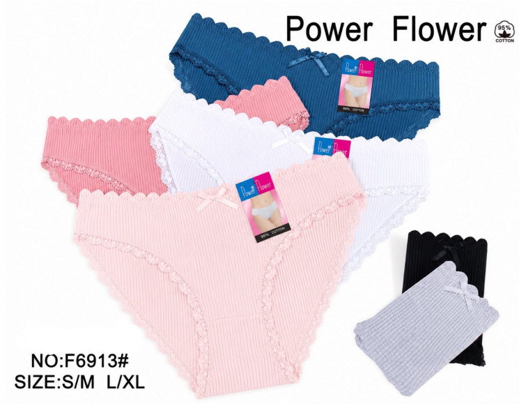 Труси жіночі, котон, м.F6913 ( розмір: S-XL ), мікс кольорів, в упаковці 24 штуки №345698 - VanKiey 434