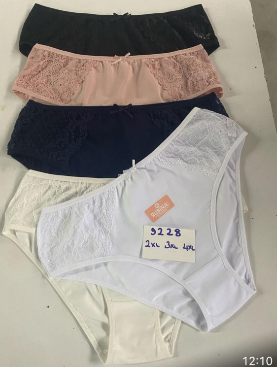 Труси жіночі, комбінований, м.9228 (р: 2XL, 3XL, 4XL), 5 кольорів, в упаковці 10 шт. №315369 - Belio HR1840