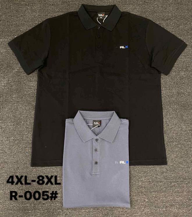 Футболка чоловіча, бавовна, м.R-005 (р. 4XL-8XL ), 2 кольори, в упаковці 5 шт. №339482 - Vanda SE1013