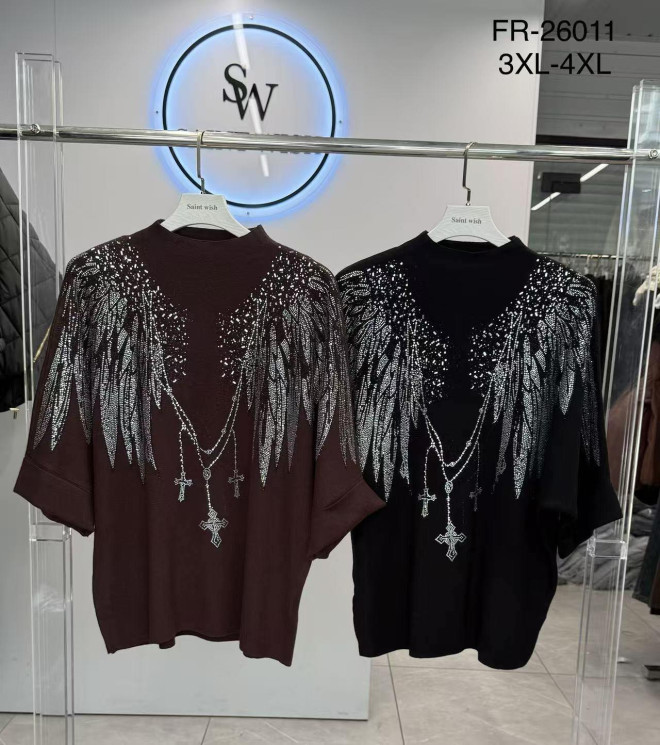 Кофта жіноча кашемір батал м.26011 (Розмір:3XL-4XL) мікс кольорів в упаковці 6 штук №764193 - Saint Zel3317